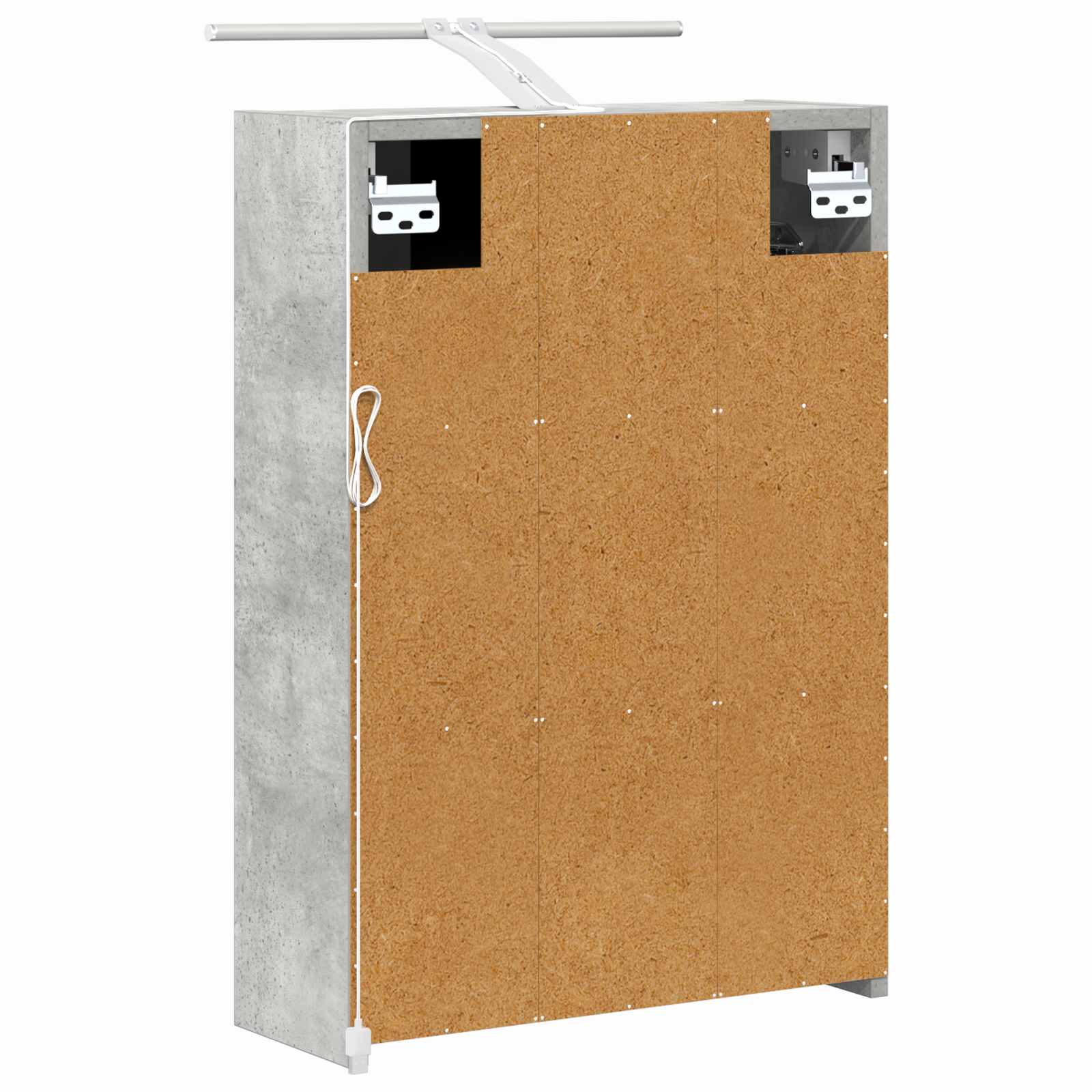 Badezimmerspiegelschrank mit Regal Beton Grau 43 x 16 x 62.5 cm