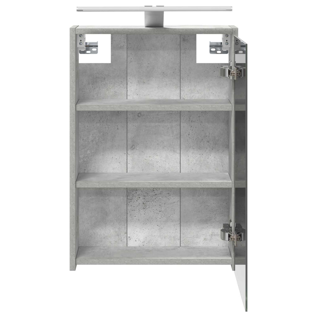 Badezimmerspiegelschrank mit Regal Beton Grau 43 x 16 x 62.5 cm