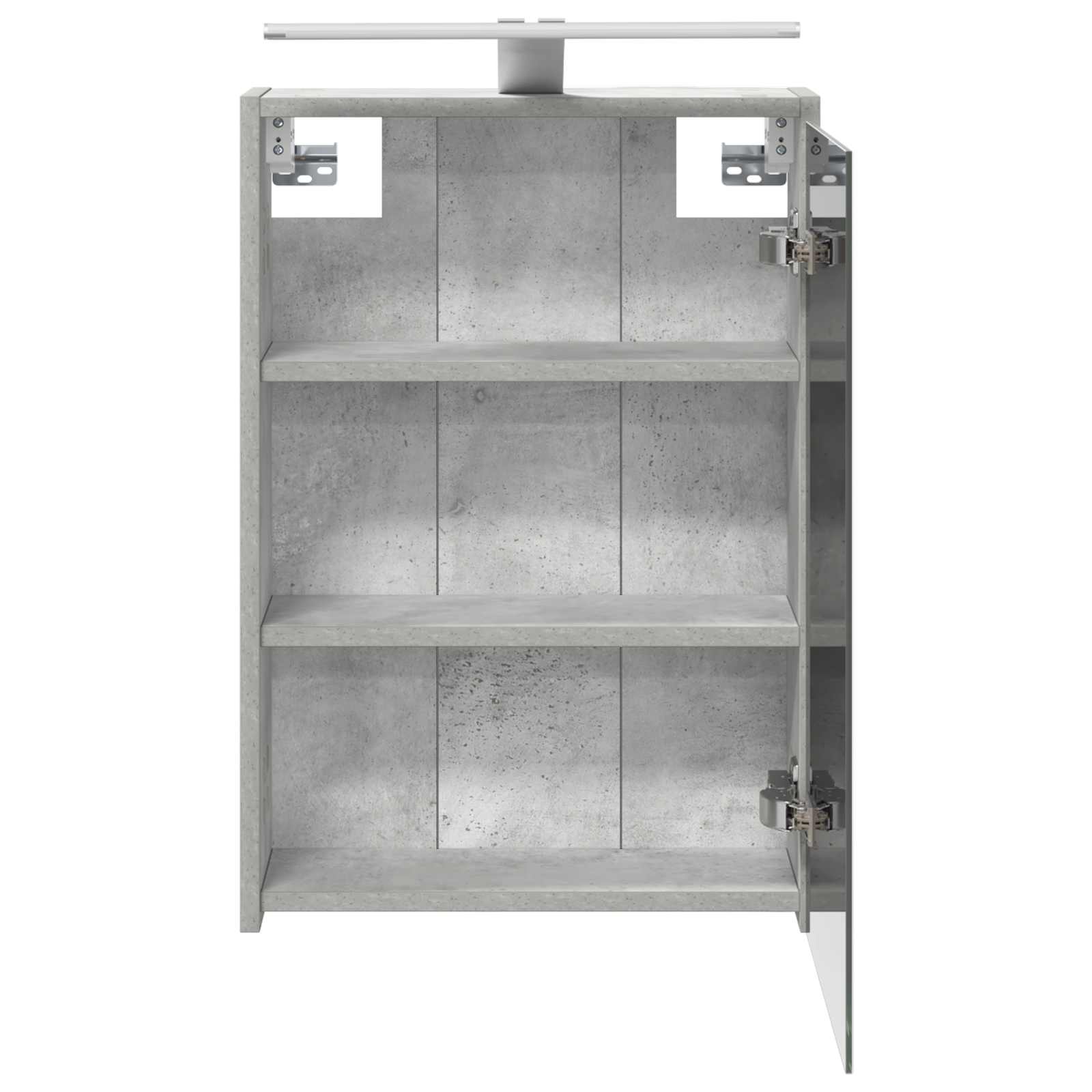 Badezimmerspiegelschrank mit Regal Beton Grau 43 x 16 x 62.5 cm