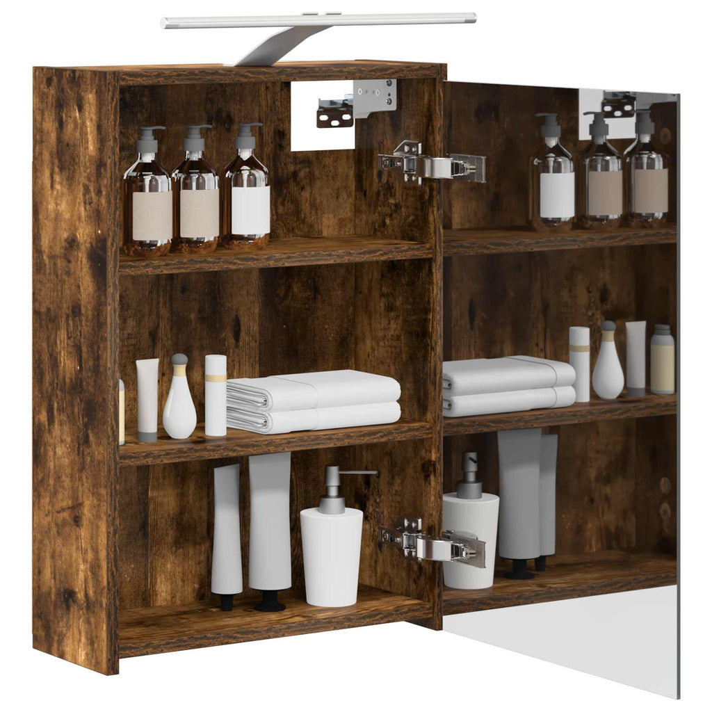 Badezimmerspiegelschrank Geräucherte Eiche 43 x 16 x 62.5 cm