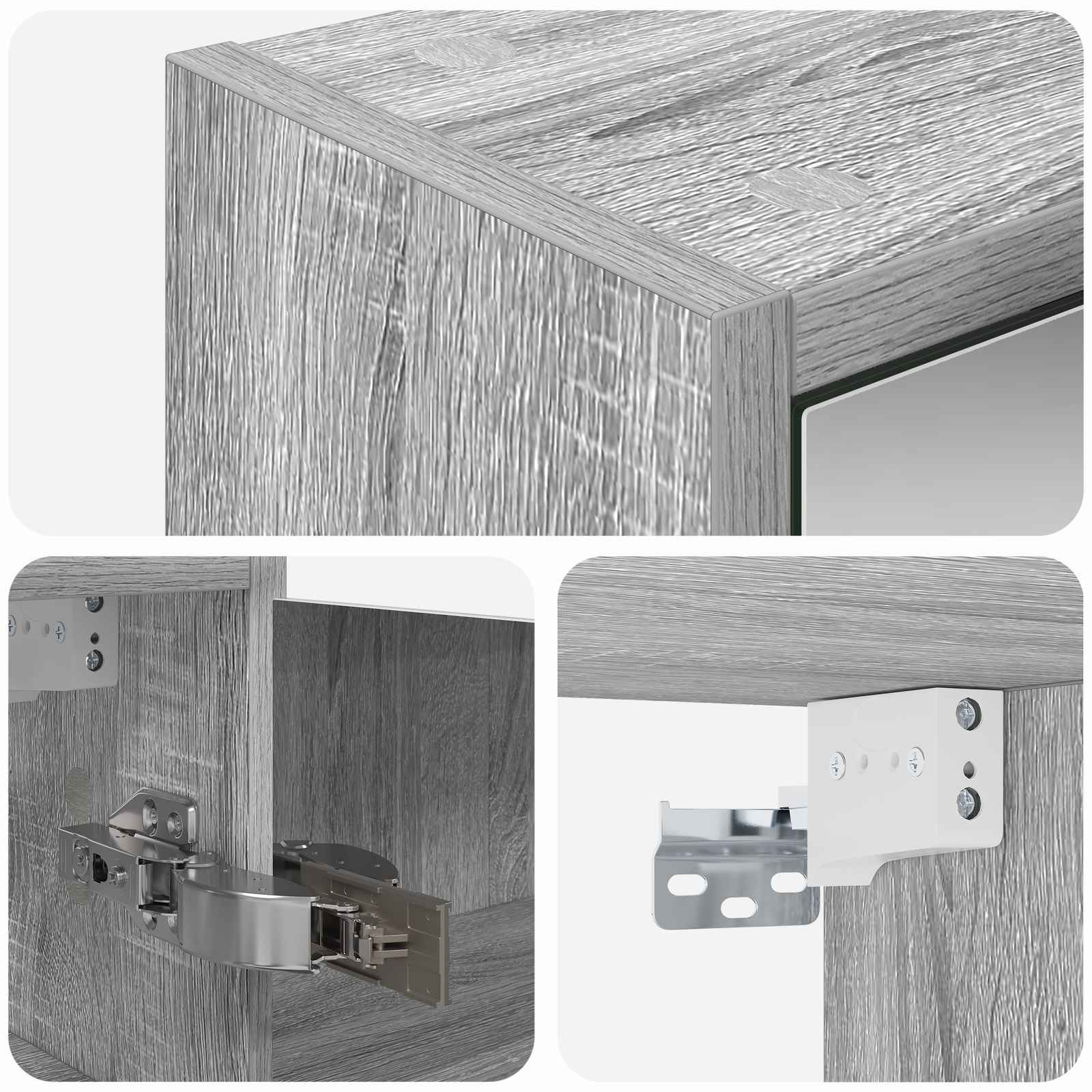 Badezimmerspiegelschrank Graues Sonoma 43 x 16 x 62.5 cm