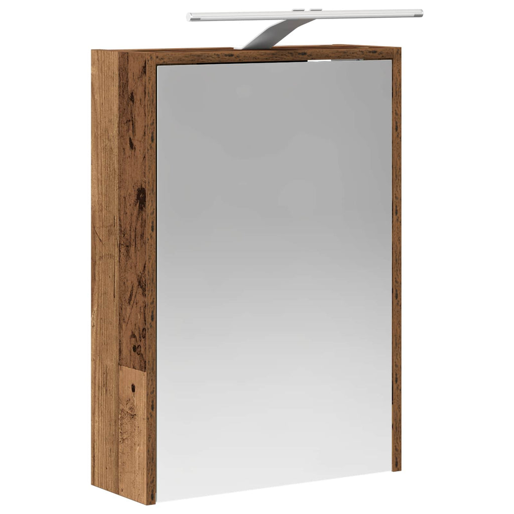 Badezimmerspiegelschrank mit Regal Altholz 43 x 16 x 62.5 cm