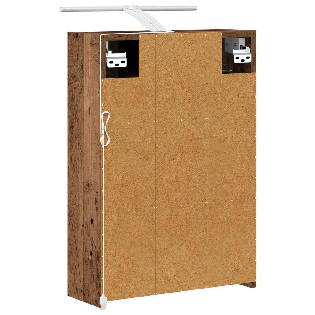 Badezimmerspiegelschrank mit Regal Altholz 43 x 16 x 62.5 cm