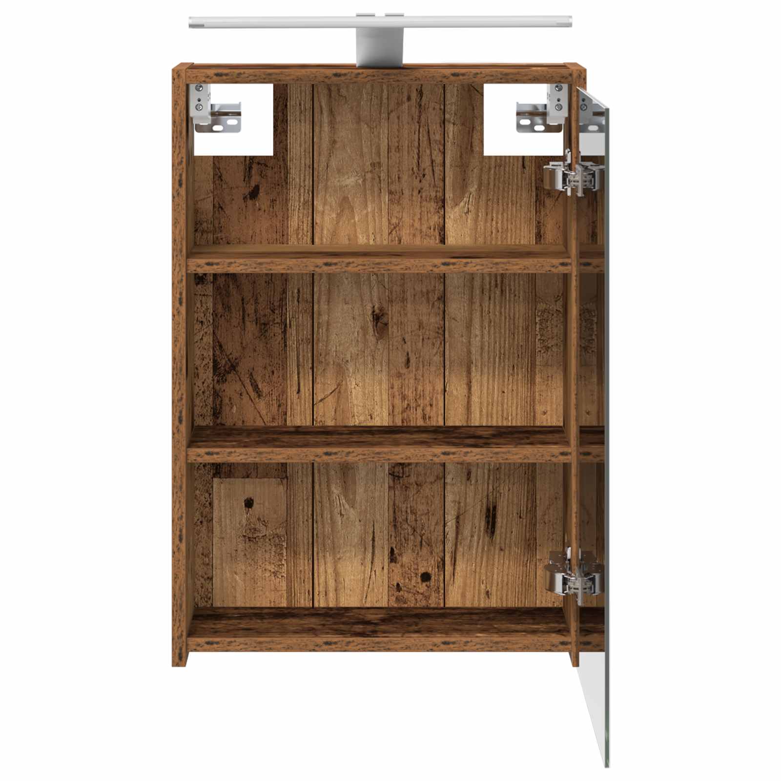 Badezimmerspiegelschrank mit Regal Altholz 43 x 16 x 62.5 cm