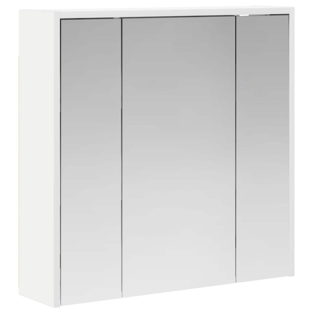 Badezimmerspiegelschrank Weiß 63,5 x 16 x 62,5 cm Holzwerkstoff