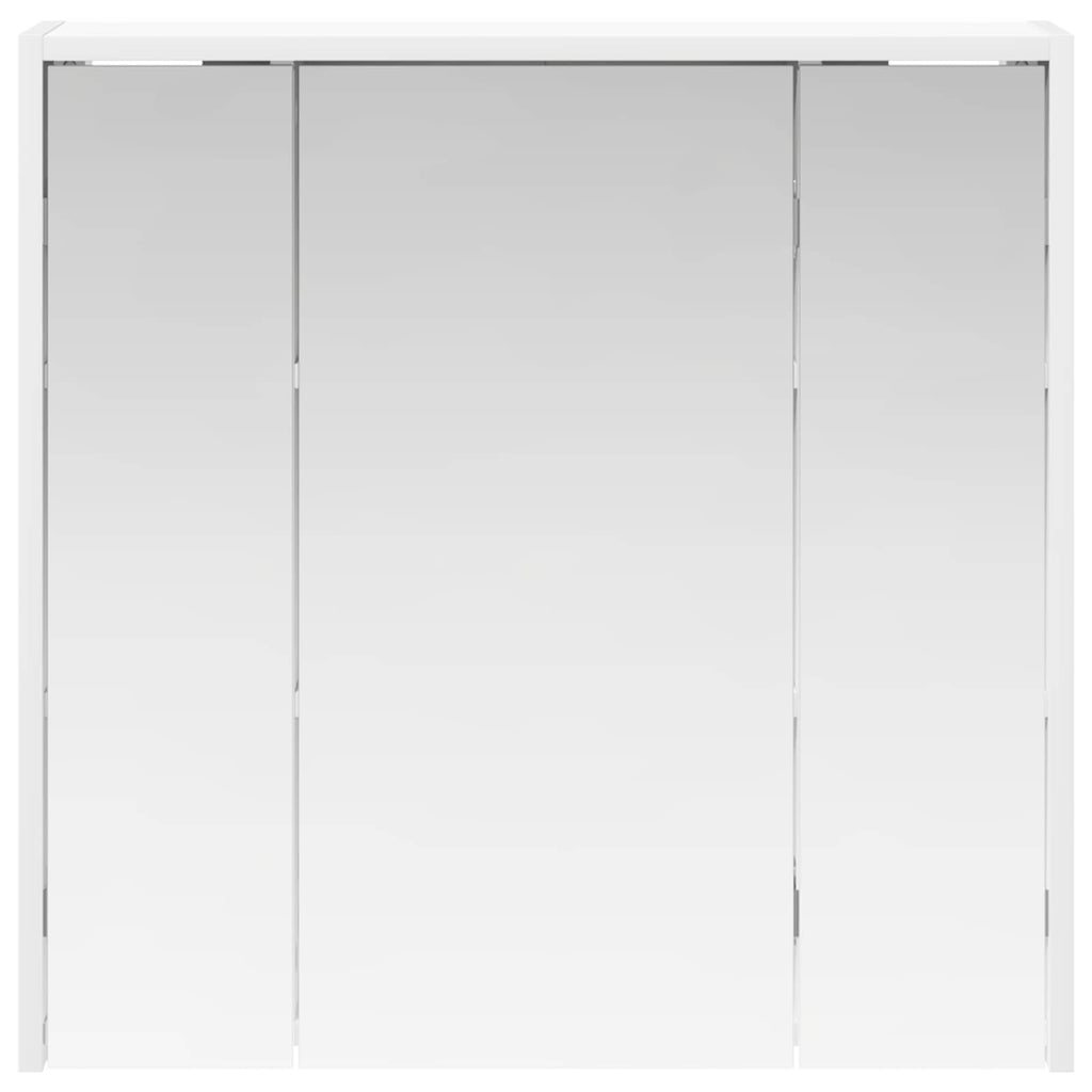 Badezimmerspiegelschrank Weiß 63,5 x 16 x 62,5 cm Holzwerkstoff