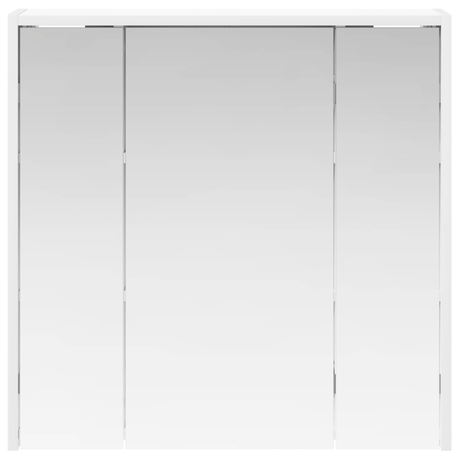 Badezimmerspiegelschrank Weiß 63,5 x 16 x 62,5 cm Holzwerkstoff