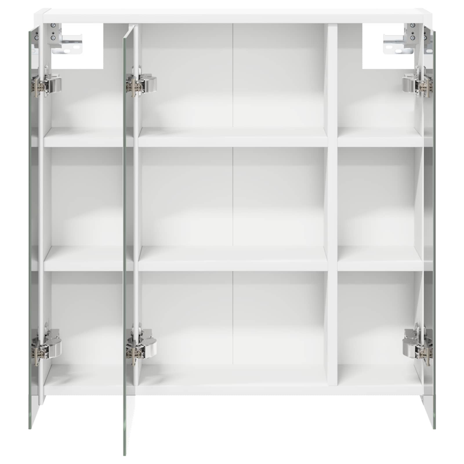 Badezimmerspiegelschrank Weiß 63,5 x 16 x 62,5 cm Holzwerkstoff