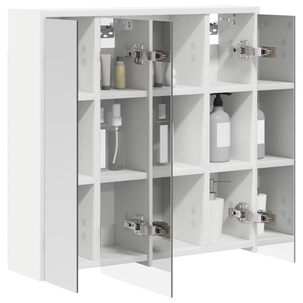 Badezimmerspiegelschrank Weiß 63,5 x 16 x 62,5 cm Holzwerkstoff