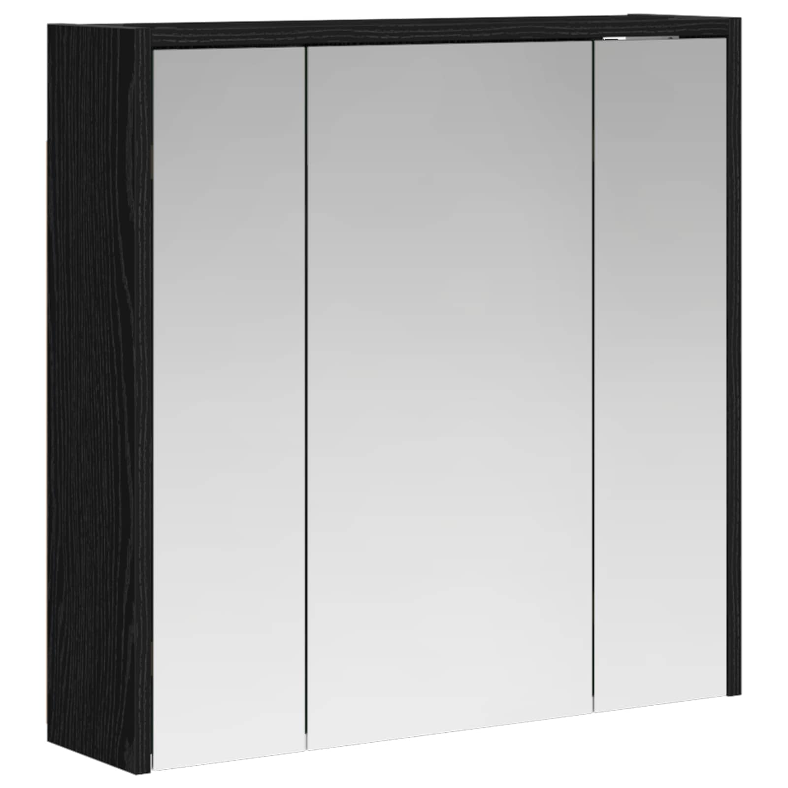 Badezimmerspiegelschrank Schwarz Eichen-Optik