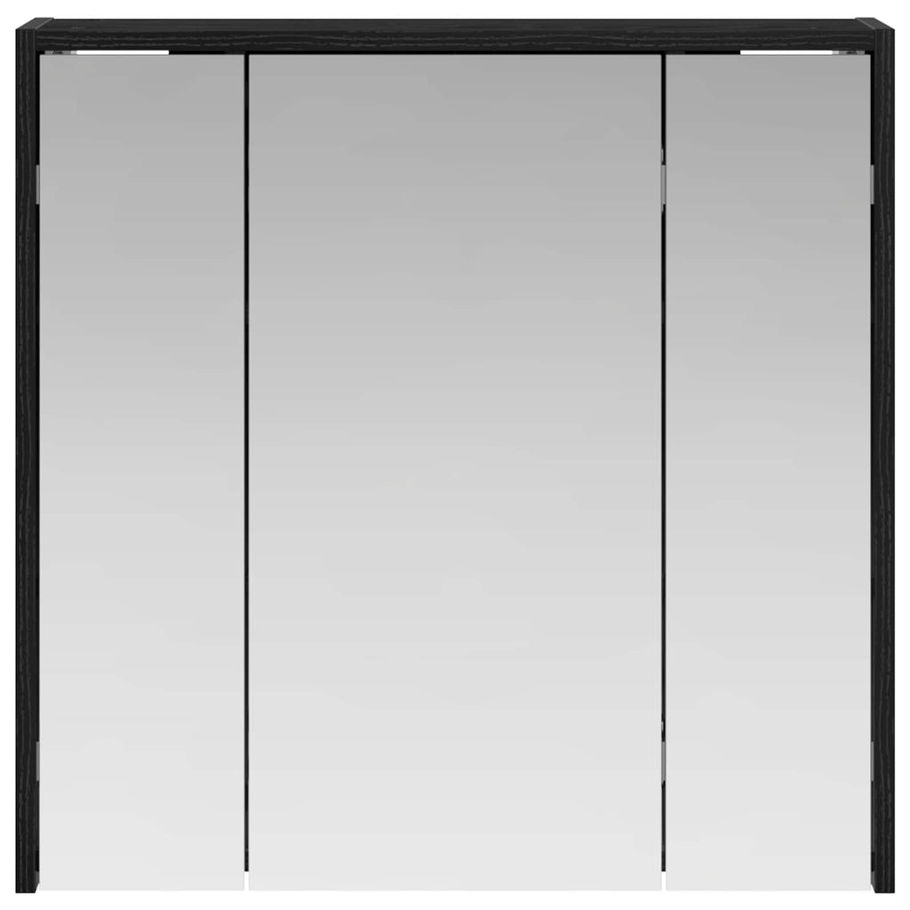 Badezimmerspiegelschrank Schwarz Eichen-Optik