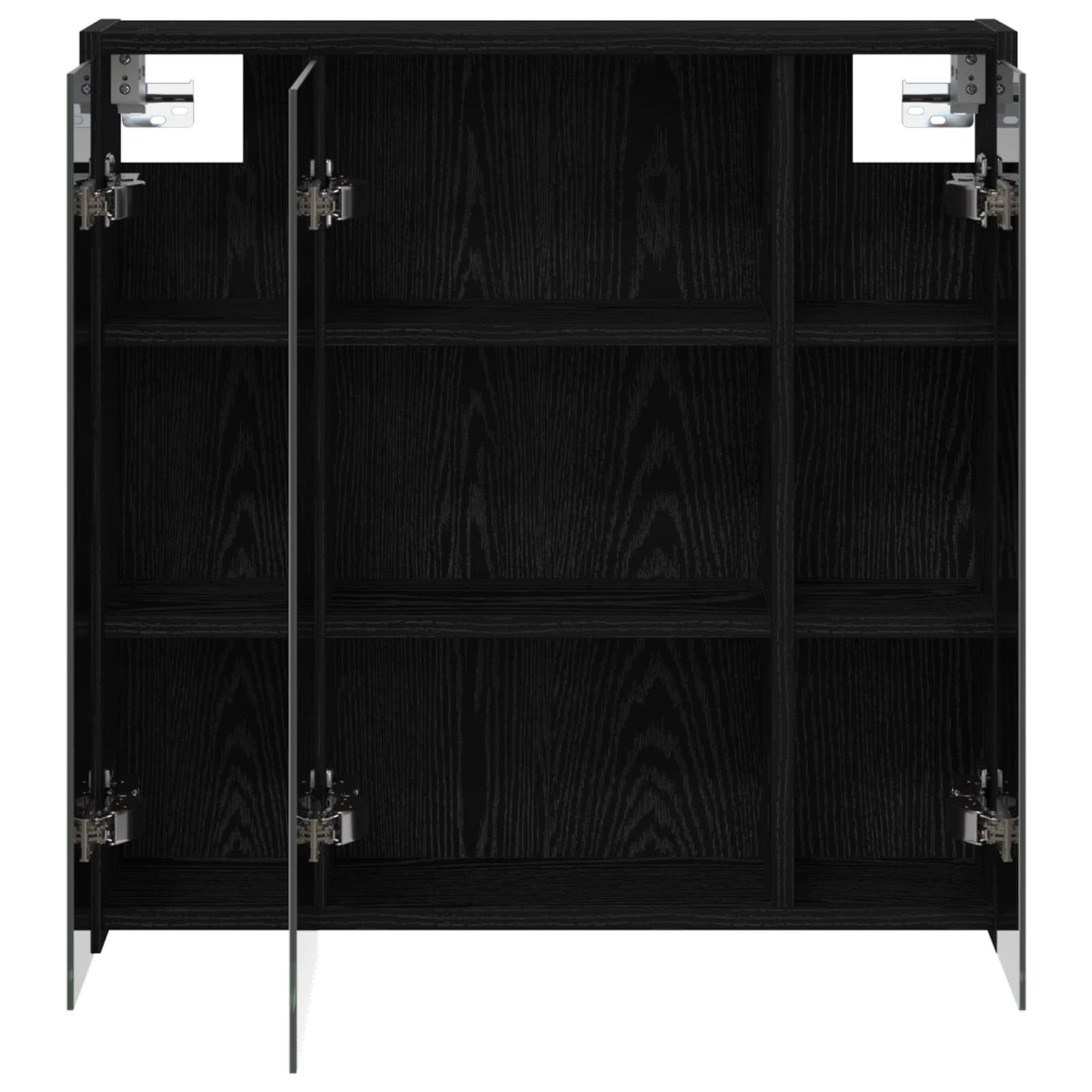 Badezimmerspiegelschrank Schwarz Eichen-Optik