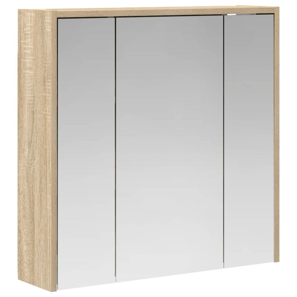 Badezimmerspiegelschrank Sonoma-Eiche 63,5 x 16 x 62,5 cm