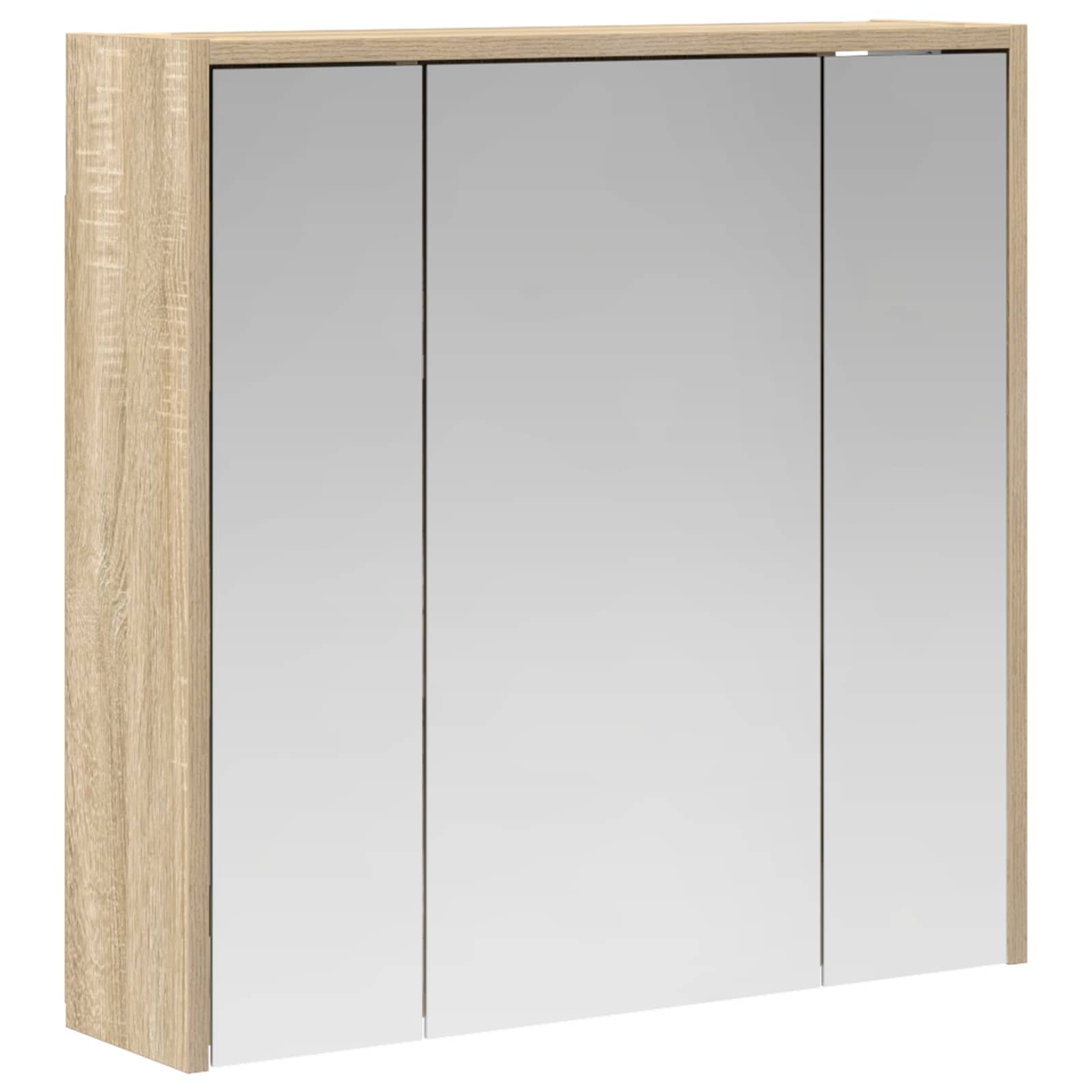 Badezimmerspiegelschrank Sonoma-Eiche 63,5 x 16 x 62,5 cm