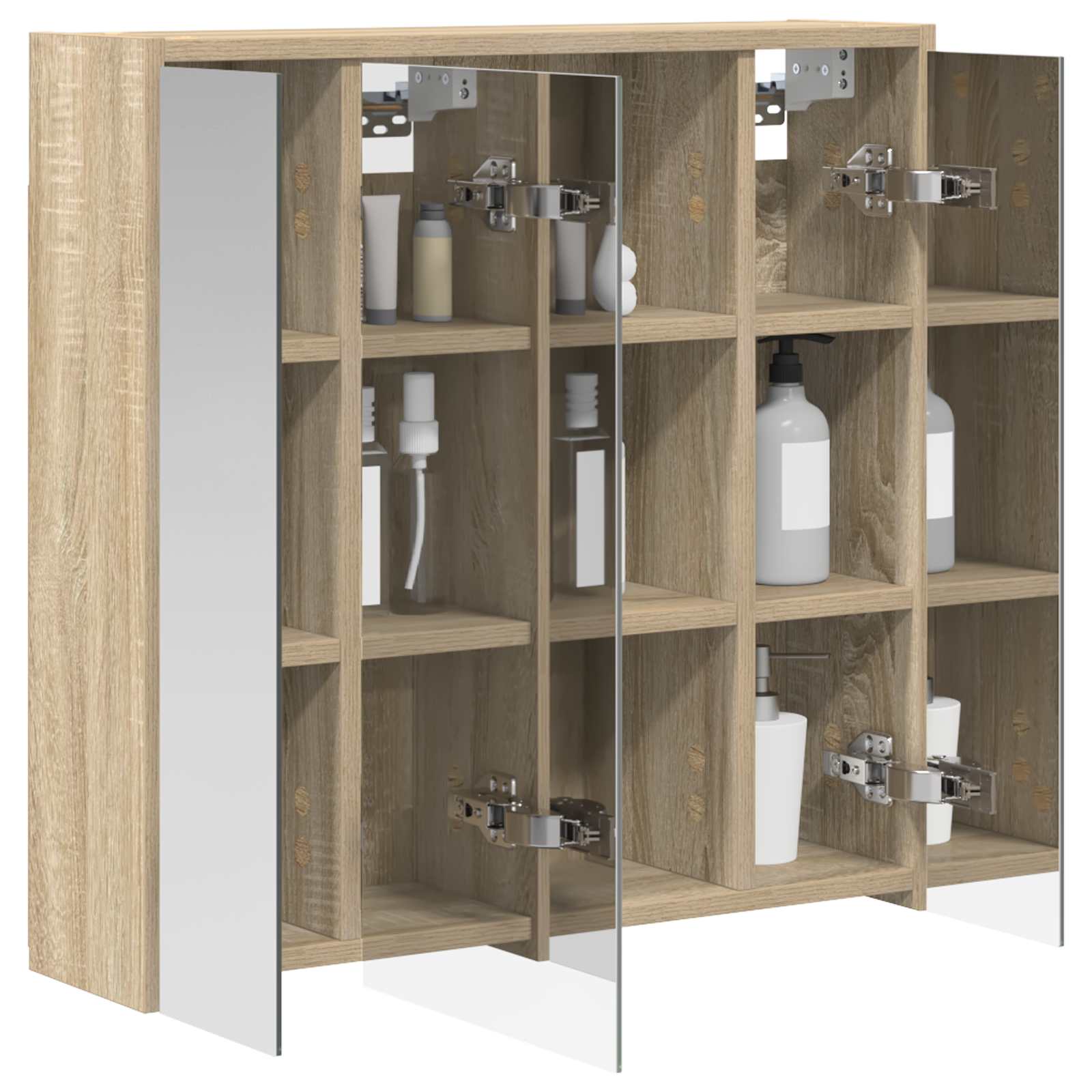 Badezimmerspiegelschrank Sonoma-Eiche 63,5 x 16 x 62,5 cm