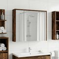 Badezimmerspiegelschrank Geräucherte Eiche 63,5 x 16 x 62,5 cm