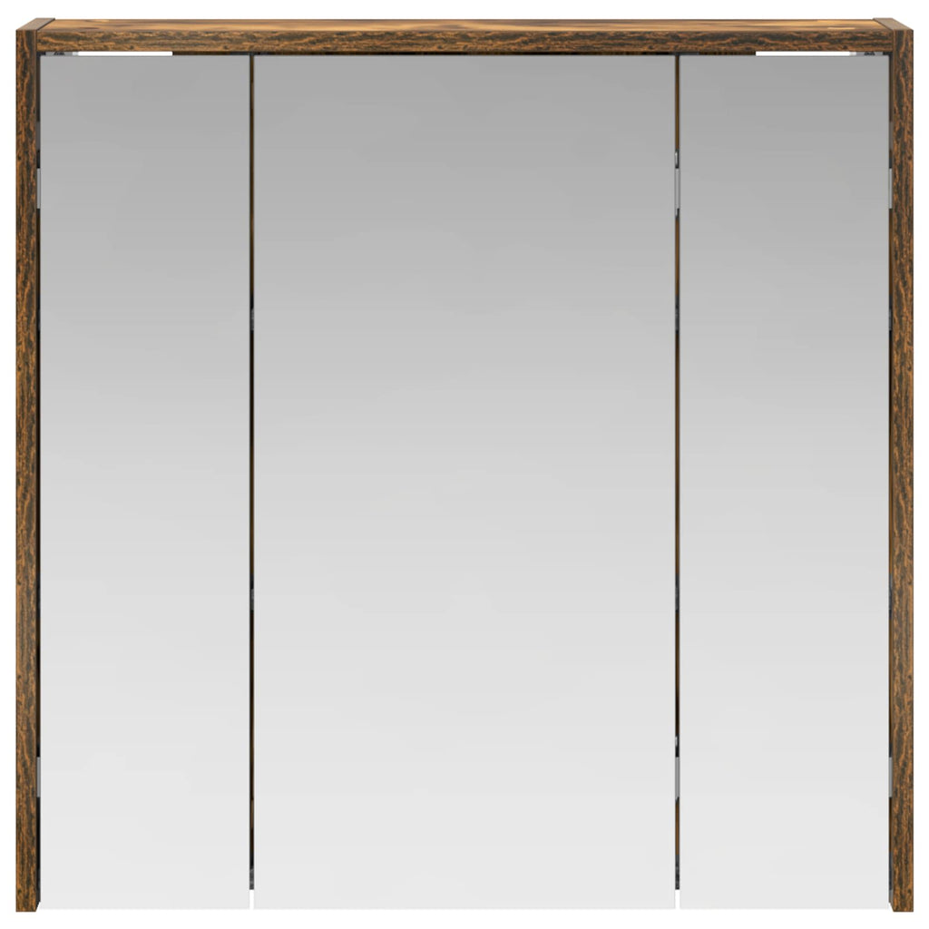 Badezimmerspiegelschrank Geräucherte Eiche 63,5 x 16 x 62,5 cm