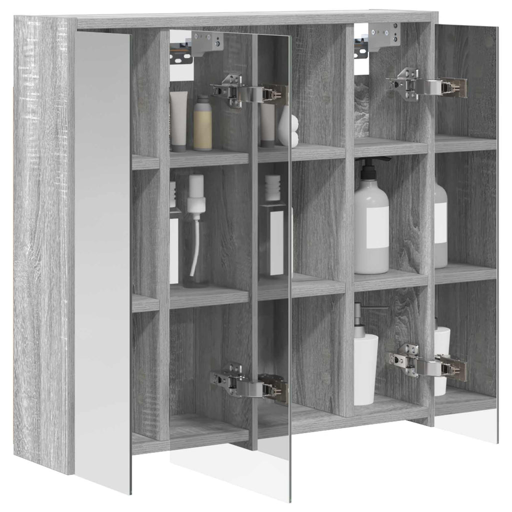 Badezimmerspiegelschrank Graues Sonoma 63,5 x 16 x 62,5 cm
