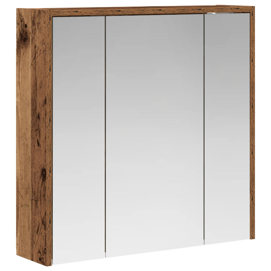 Badezimmerspiegelschrank Altholz 63,5 x 16 x 62,5 cm