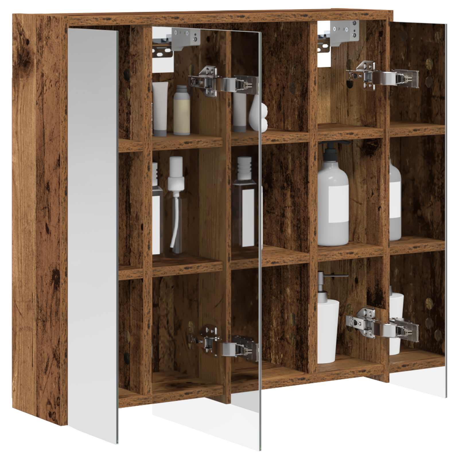 Badezimmerspiegelschrank Altholz 63,5 x 16 x 62,5 cm