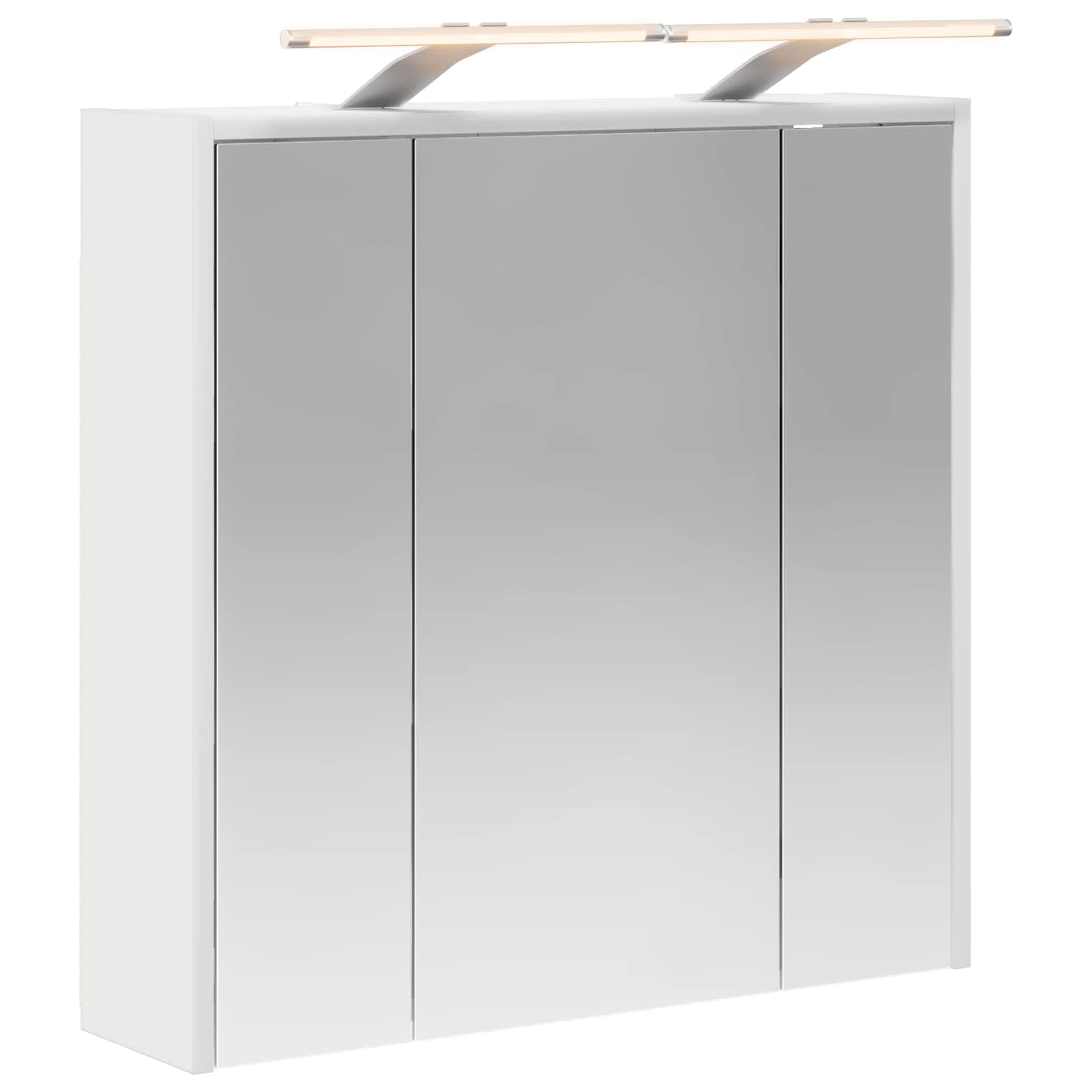 Badezimmerspiegelschrank Weiß 63,5 x 16 x 62,5 cm Holzwerkstoff