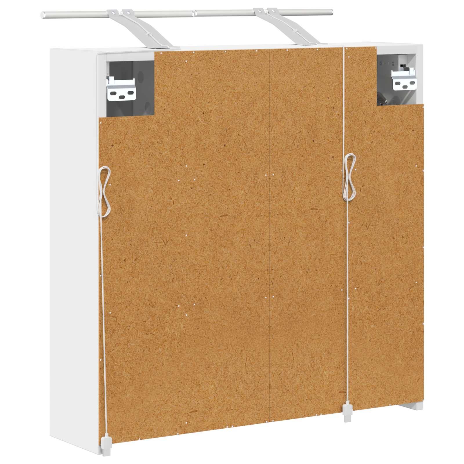 Badezimmerspiegelschrank Weiß 63,5 x 16 x 62,5 cm Holzwerkstoff
