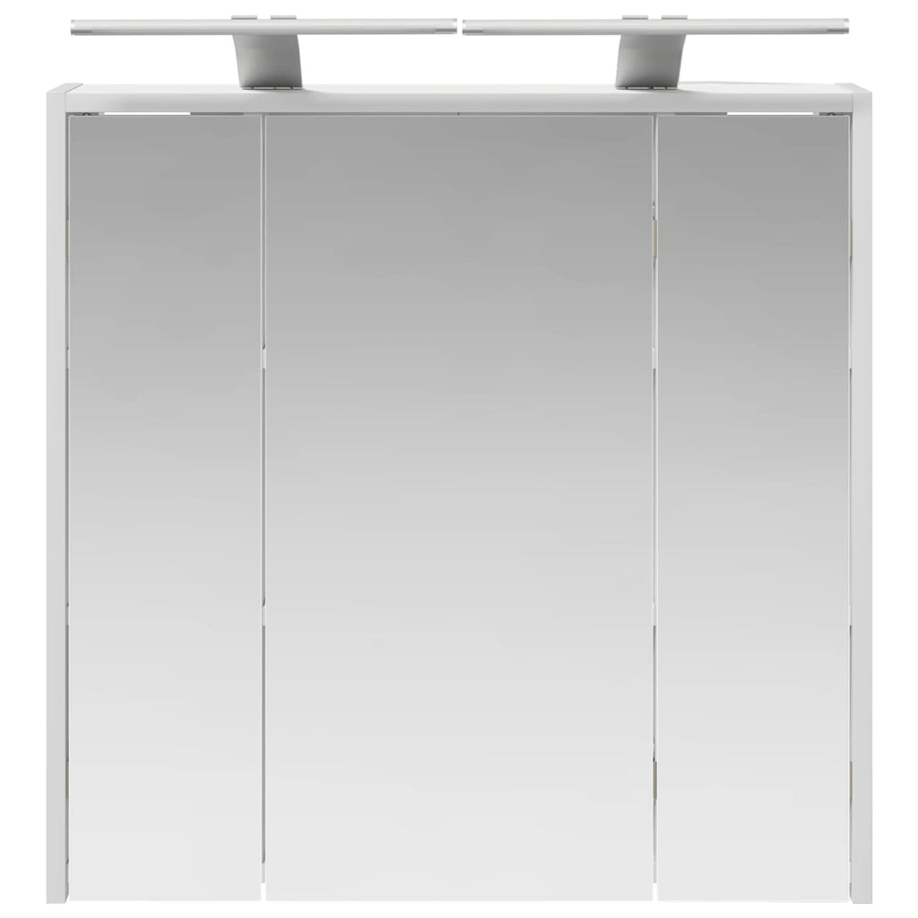 Badezimmerspiegelschrank Weiß 63,5 x 16 x 62,5 cm Holzwerkstoff