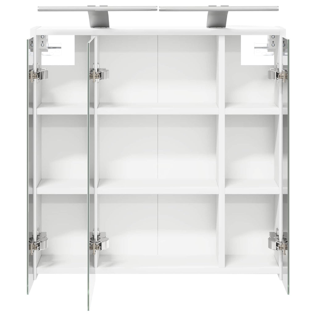 Badezimmerspiegelschrank Weiß 63,5 x 16 x 62,5 cm Holzwerkstoff