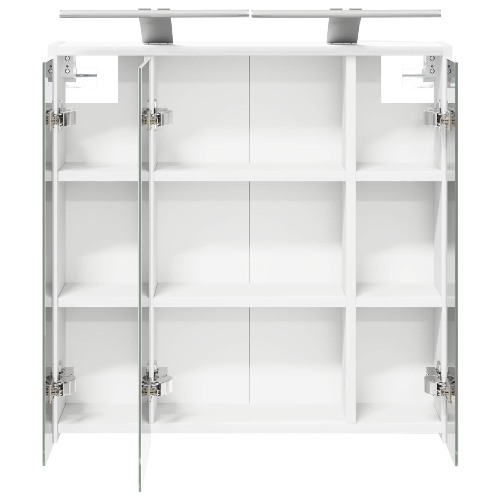 Badezimmerspiegelschrank Weiß 63,5 x 16 x 62,5 cm Holzwerkstoff