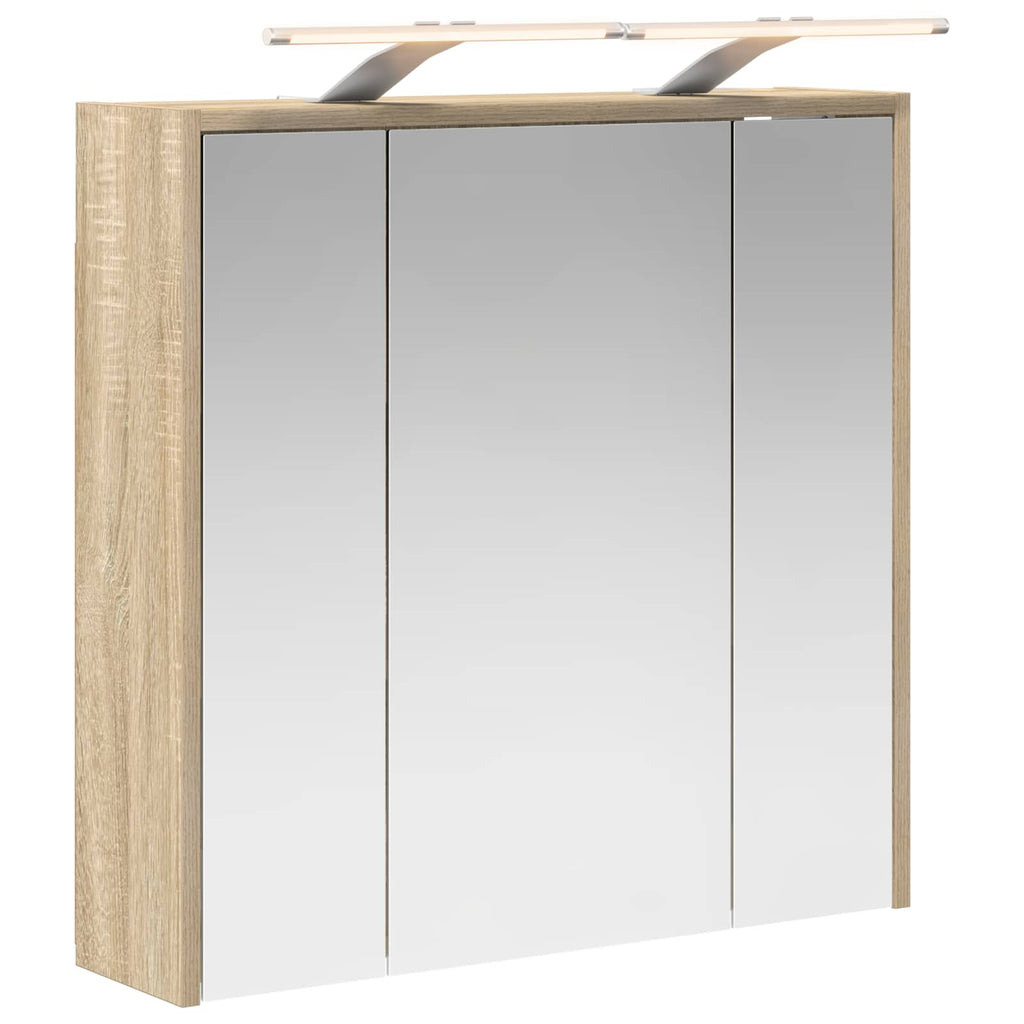 Badezimmerspiegelschrank Sonoma-Eiche 63,5 x 16 x 62,5 cm
