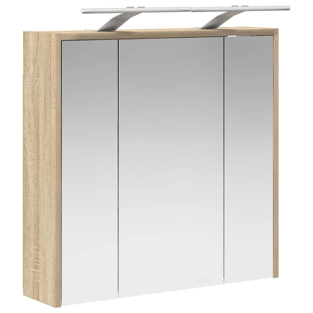 Badezimmerspiegelschrank Sonoma-Eiche 63,5 x 16 x 62,5 cm