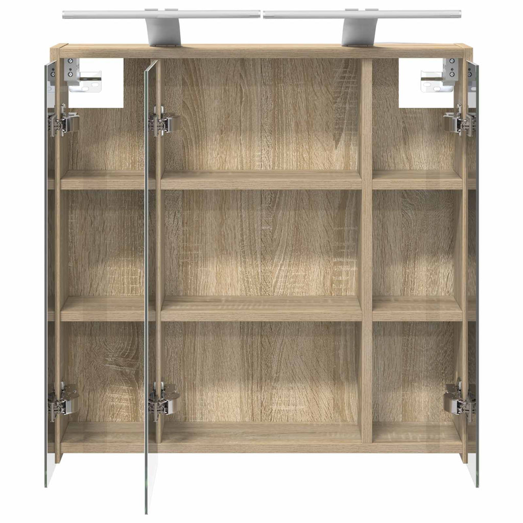 Badezimmerspiegelschrank Sonoma-Eiche 63,5 x 16 x 62,5 cm