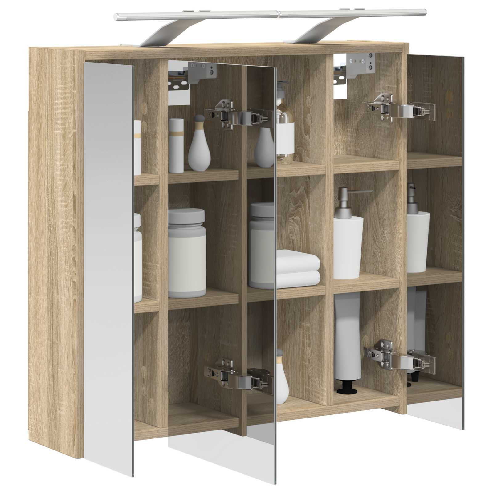 Badezimmerspiegelschrank Sonoma-Eiche 63,5 x 16 x 62,5 cm