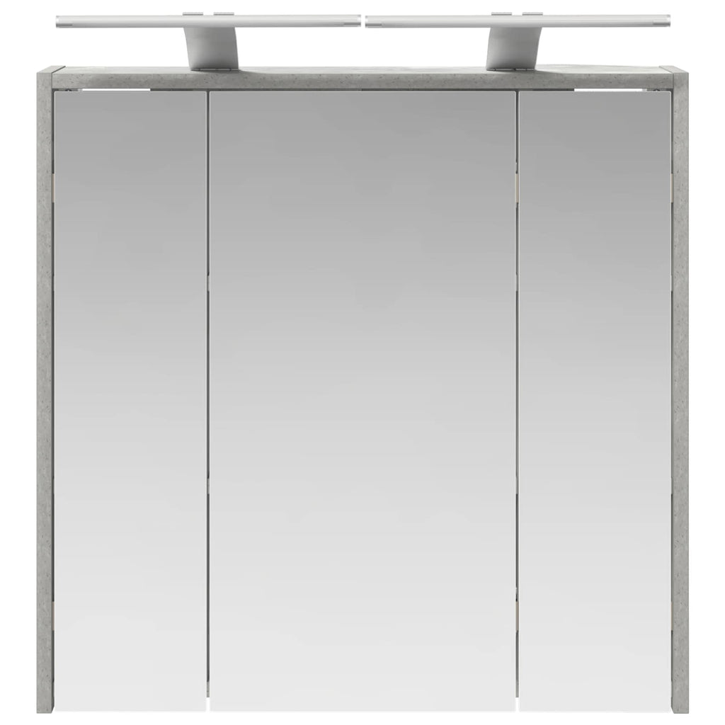 Badezimmerspiegelschrank Beton Grau 63,5 x 16 x 62,5 cm