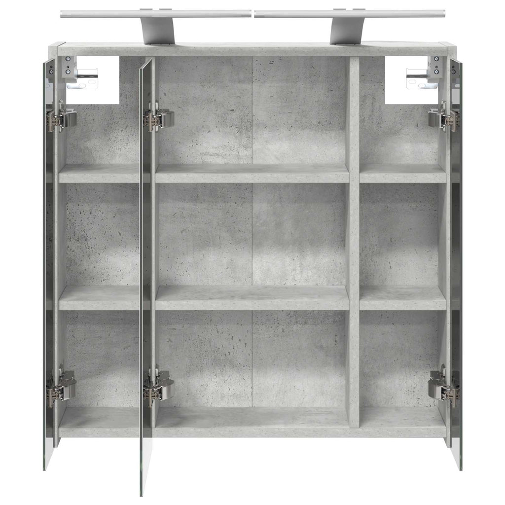 Badezimmerspiegelschrank Beton Grau 63,5 x 16 x 62,5 cm