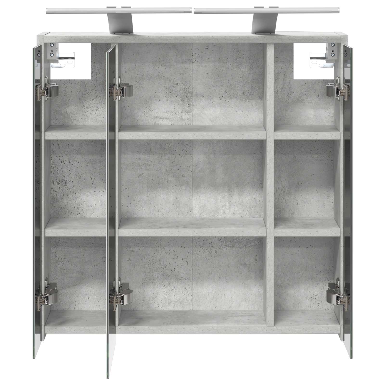 Badezimmerspiegelschrank Beton Grau 63,5 x 16 x 62,5 cm
