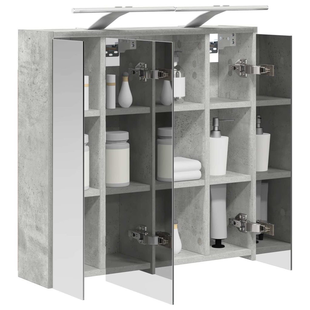 Badezimmerspiegelschrank Beton Grau 63,5 x 16 x 62,5 cm
