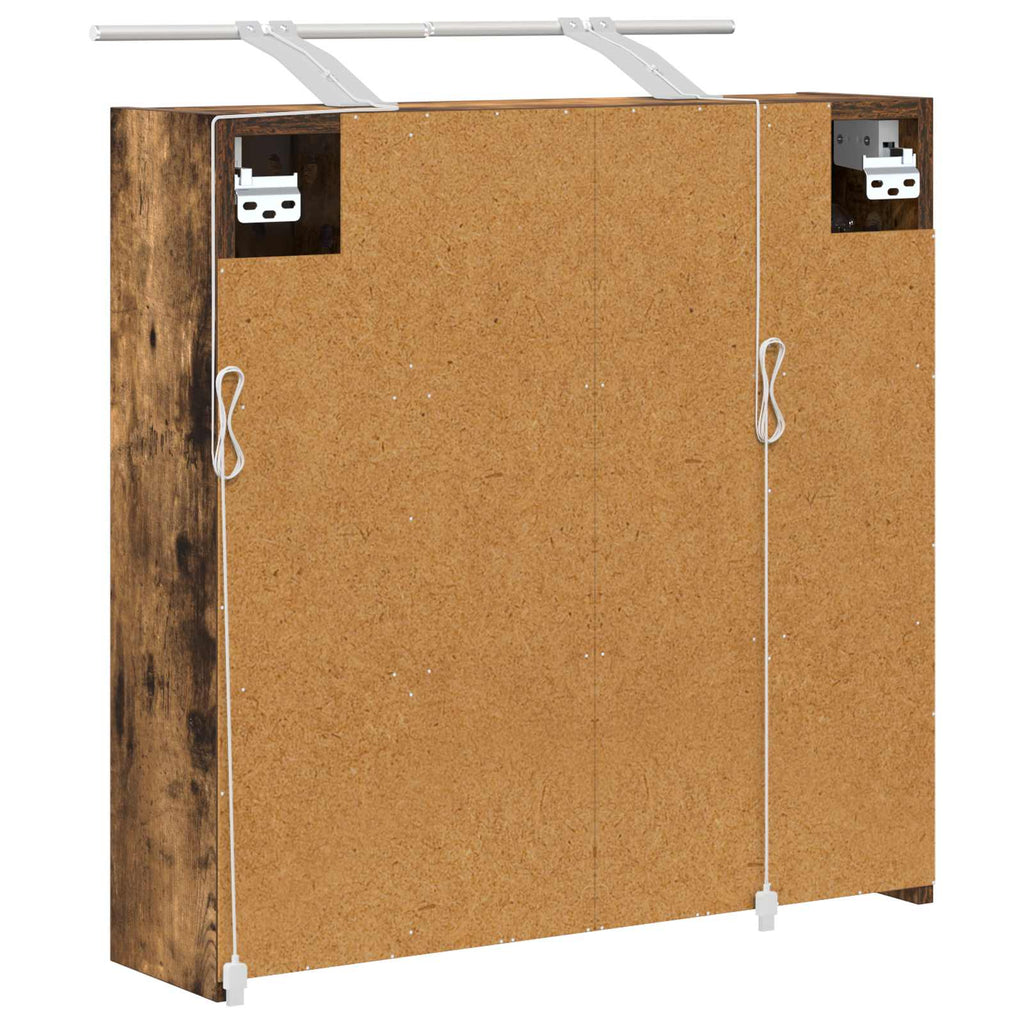Badezimmerspiegelschrank Geräucherte Eiche 63,5 x 16 x 62,5 cm