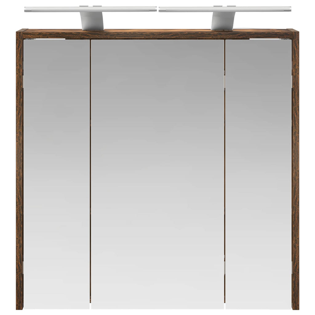 Badezimmerspiegelschrank Geräucherte Eiche 63,5 x 16 x 62,5 cm