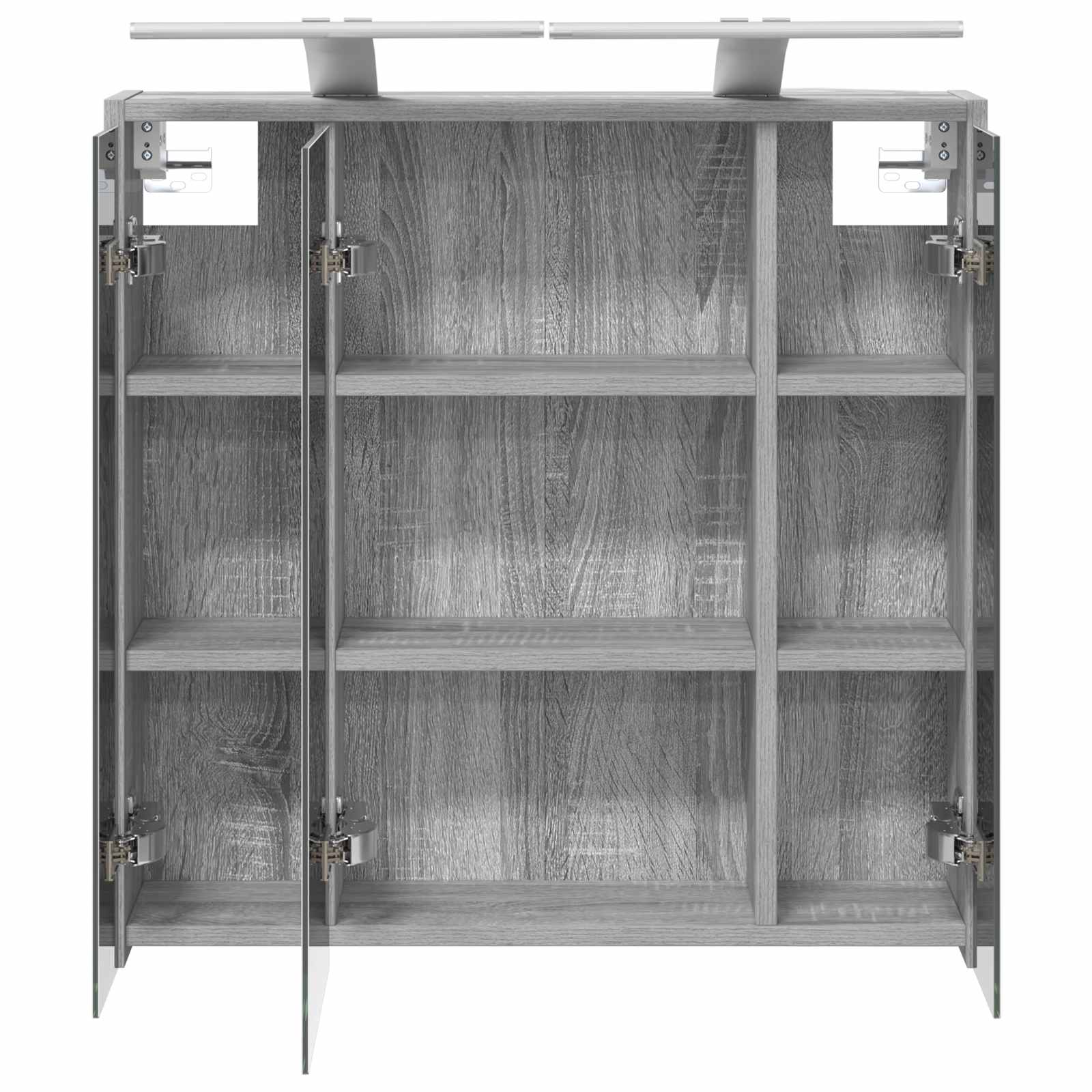 Badezimmerspiegelschrank Graues Sonoma 63,5 x 16 x 62,5 cm