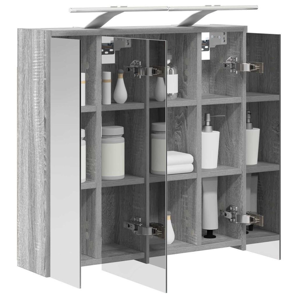 Badezimmerspiegelschrank Graues Sonoma 63,5 x 16 x 62,5 cm
