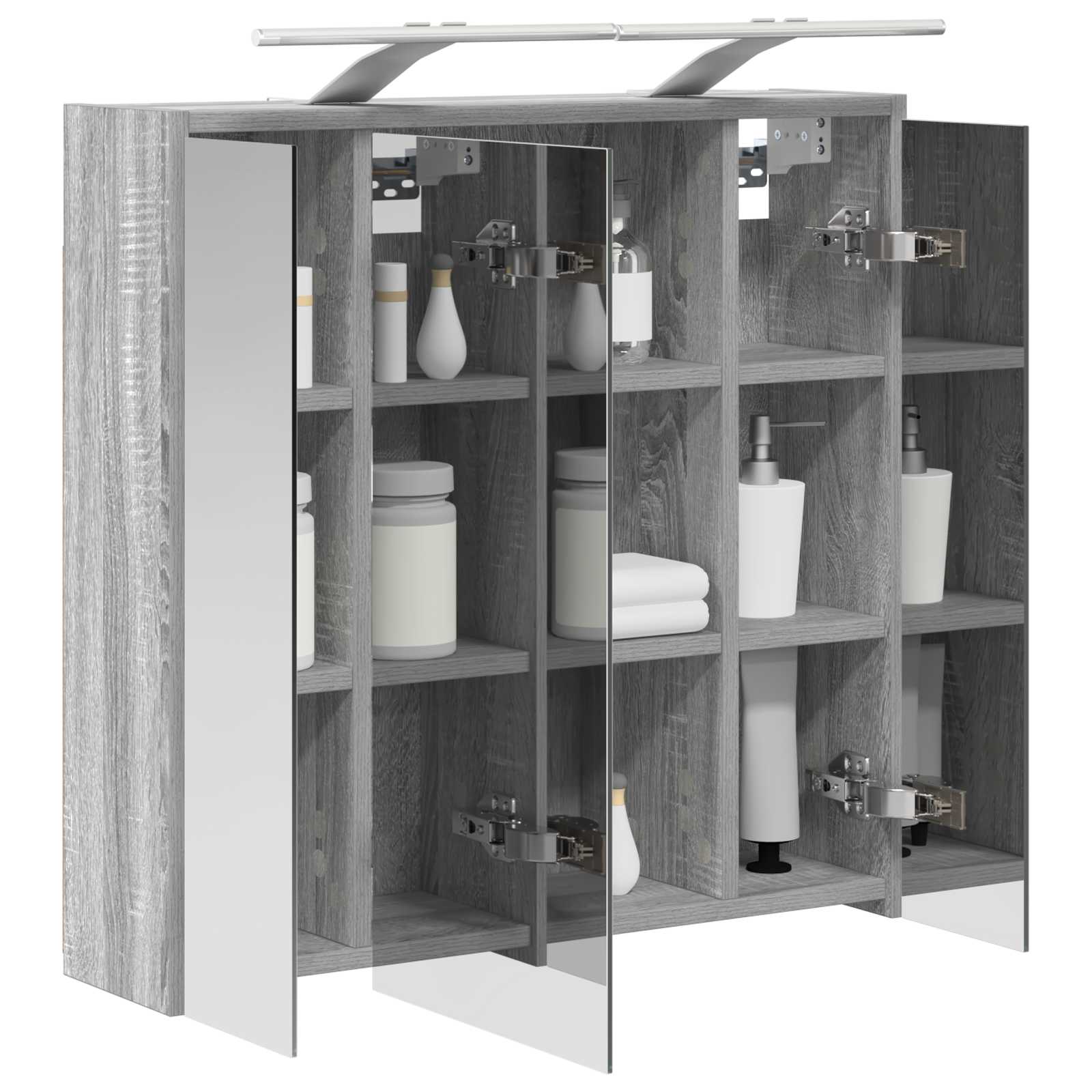 Badezimmerspiegelschrank Graues Sonoma 63,5 x 16 x 62,5 cm