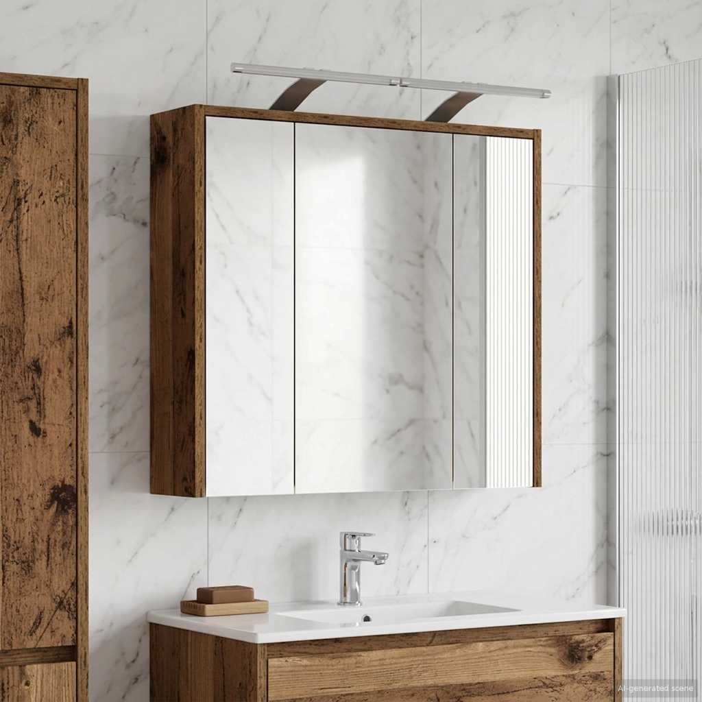 Badezimmerspiegelschrank Altholz 63,5 x 16 x 62,5 cm