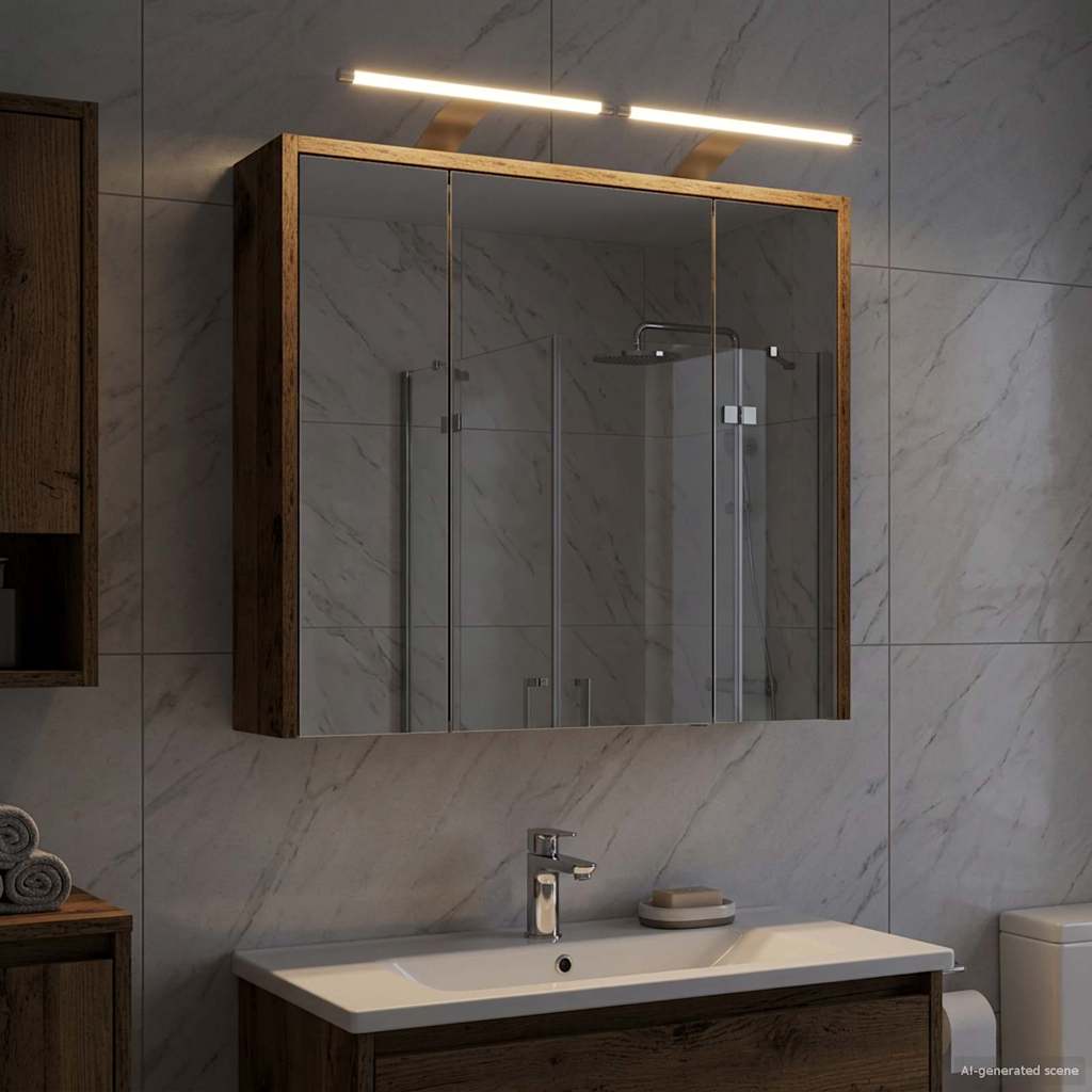 Badezimmerspiegelschrank Altholz 63,5 x 16 x 62,5 cm