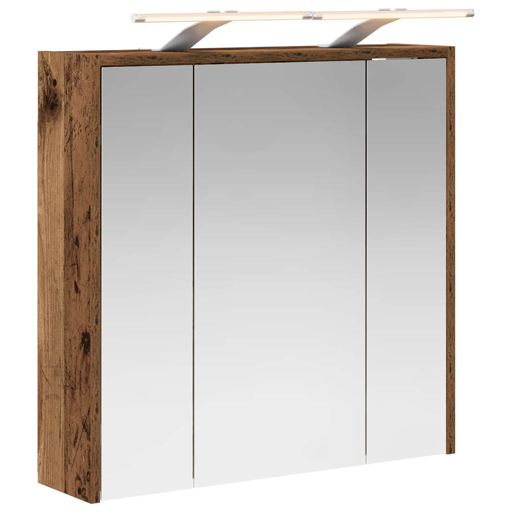 Badezimmerspiegelschrank Altholz 63,5 x 16 x 62,5 cm