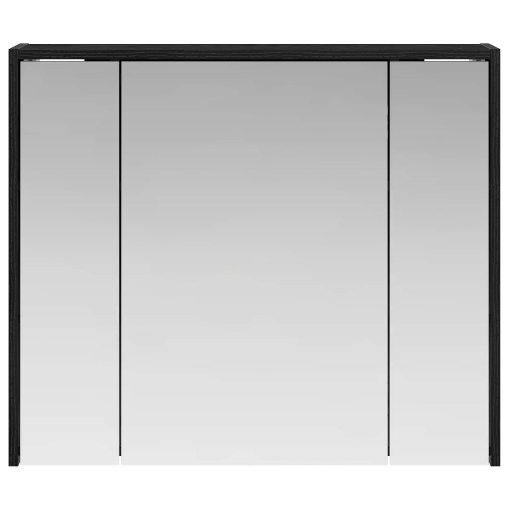 Badezimmerspiegelschrank Schwarz Eichen-Optik