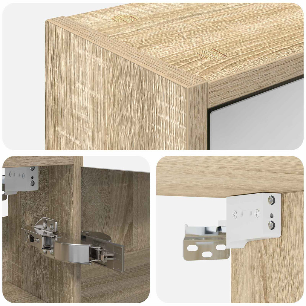 Badezimmerspiegelschrank Sonoma-Eiche 73,5 x 16 x 62,5 cm