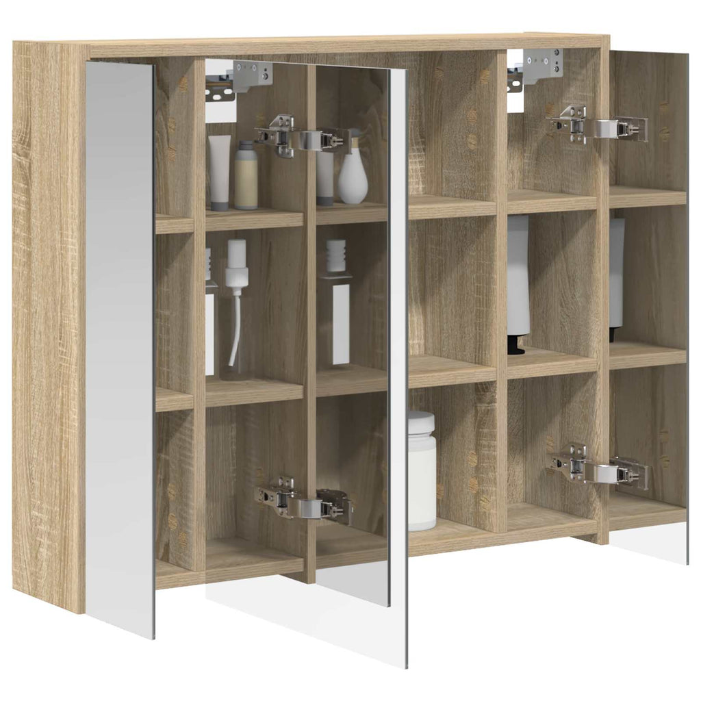 Badezimmerspiegelschrank Sonoma-Eiche 73,5 x 16 x 62,5 cm