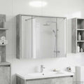 Badezimmerspiegelschrank Beton Grau 73,5 x 16 x 62,5 cm