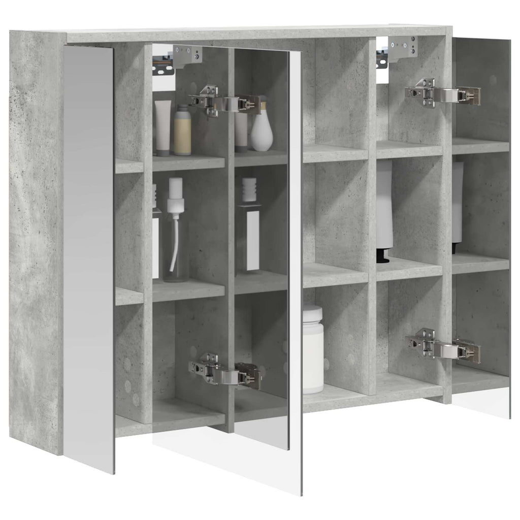 Badezimmerspiegelschrank Beton Grau 73,5 x 16 x 62,5 cm